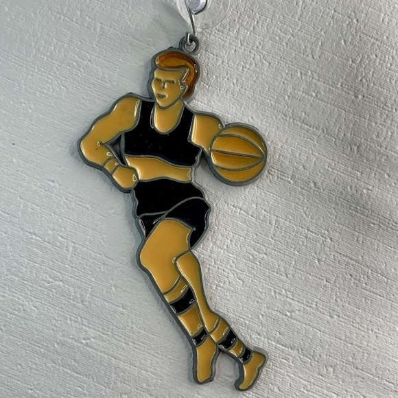 VTG Lot of 3 Stained Glass Style Sun Catcher Sports Basketball Bowling Football - Picture 7 of 13